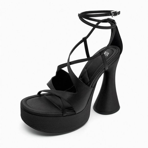 Zara strappy platform sandals size 11 - Picture 3 of 9